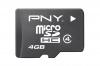 PNY Carte MicroSD Premium Class 4 + adaptateur SD - 4Go