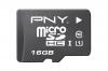 PNY Carte MicroSDHC High Perform. Classe 10 + adapt. SD-16Go