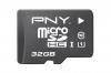 PNY Carte MicroSDHC High Perform. Classe 10 + adapt. SD-32Go