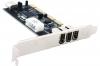 CARTE PCI IEEE 1394 3 PORTS EXT +1 INT