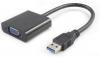 MICROCONNECT ADAPTER USB3.0 VGA M-F BLACK MAX 1920X1080P SUPPORT WIN 7/8/8.1